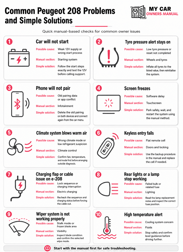 Peugeot 208 Handbook & Service Guide